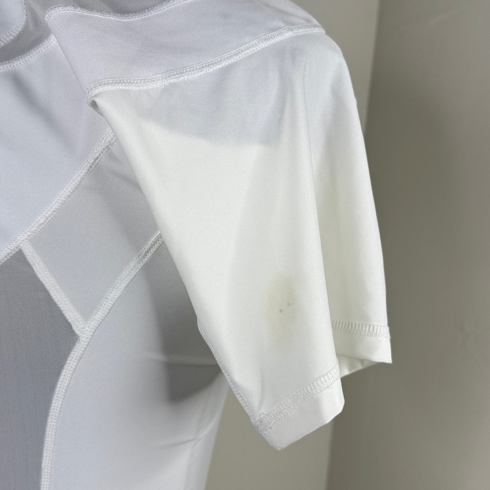 ALIGNMED Men’s White Postural Fitness Short Sleeve Zip-Up Top L - Picture 8 of 11